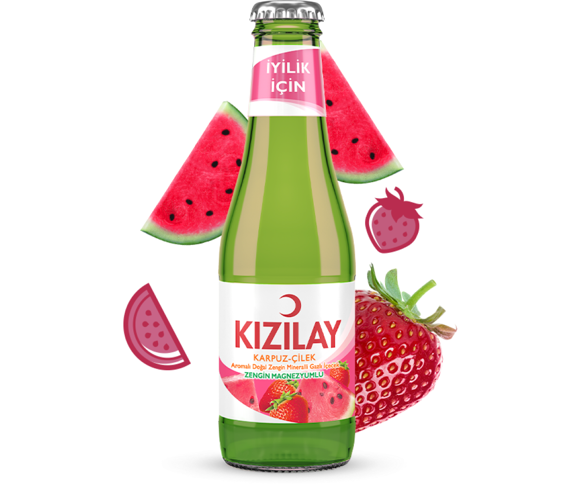 KIZILAY KARPUZ ÇİLEK AROMALI MADEN SUYU 200 ML
